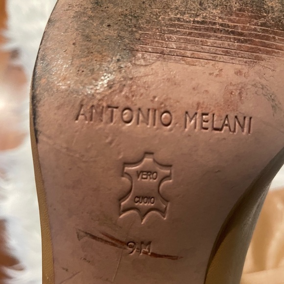 Antonio Melani Tan Leather Heeled Ankle Boots Size 9 - Picture 2 of 10